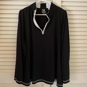 Black with white contrast pullover